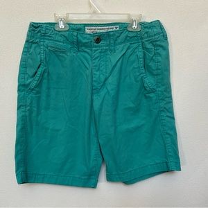 American Eagle Outfitters Teal Prep Shorts Size 30 Spring Summer Color